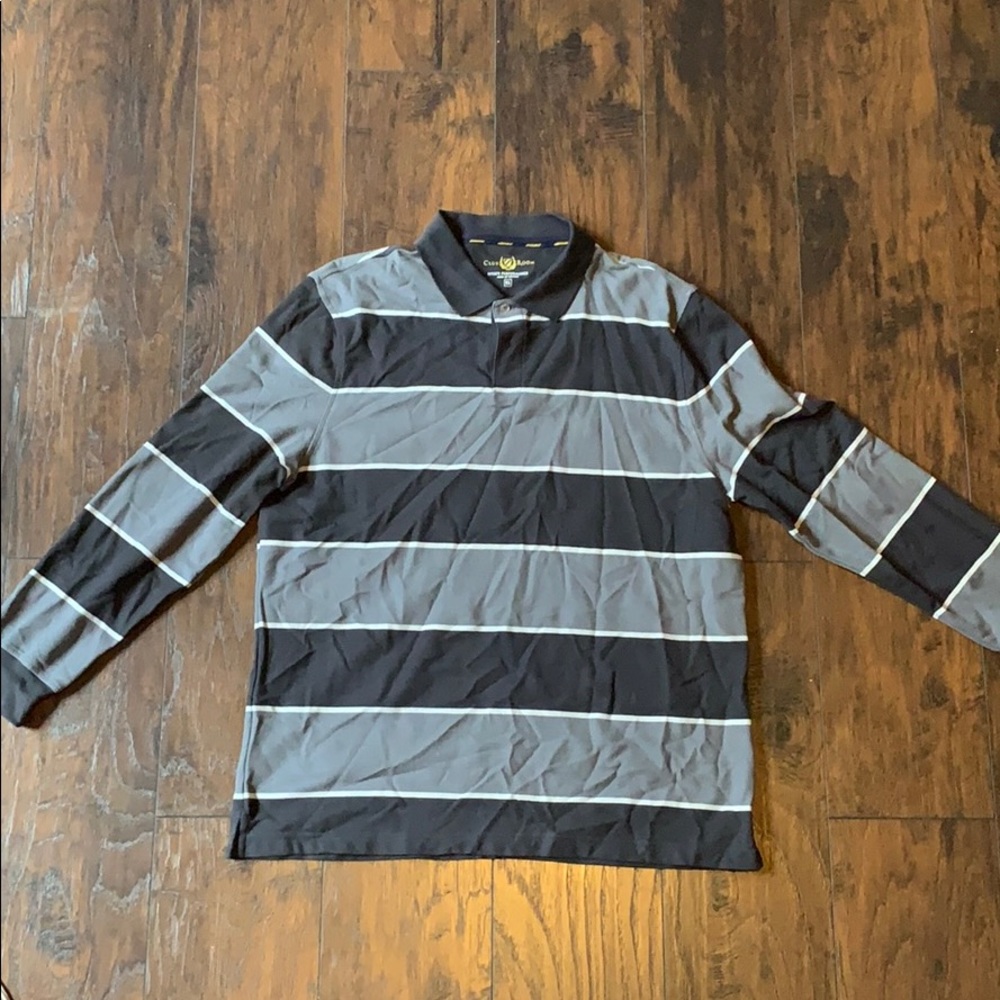 Club Room Estate Performance Long Sleeve Button Up